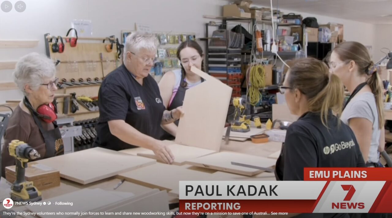 Woodchix on 7NEWS Sydney for World Wildlife Fund (WWF) nesting boxes for the endangered Greater Glider