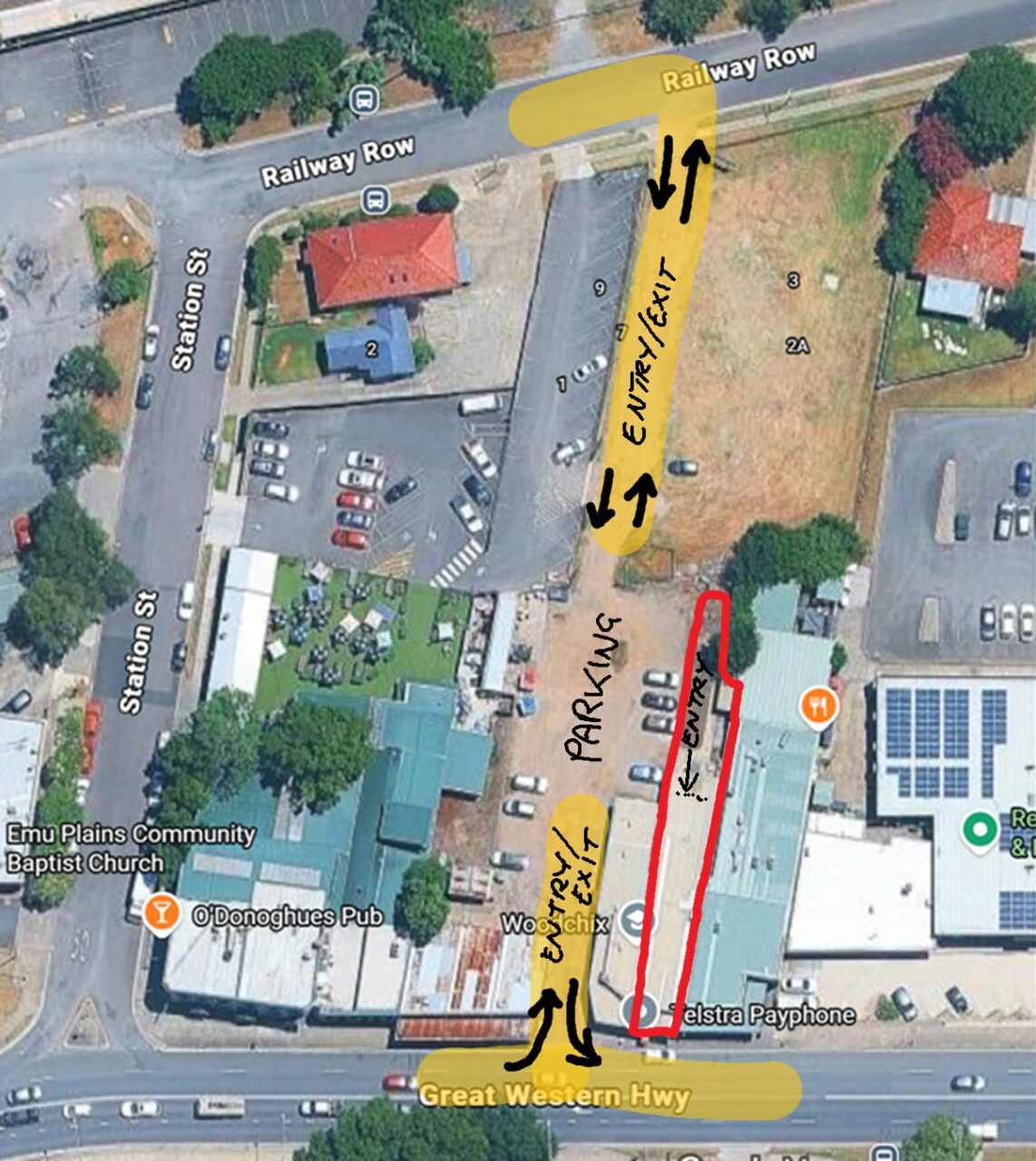 View of Woodchix from Google Maps